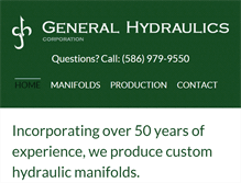 Tablet Screenshot of generalhydraulicscorp.com